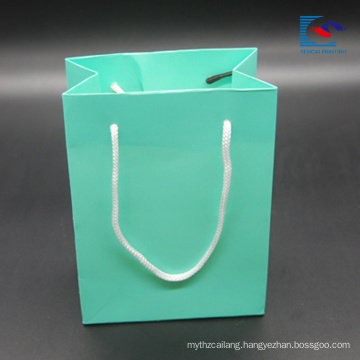 custom green color factory price art paper gift bag for jewelry